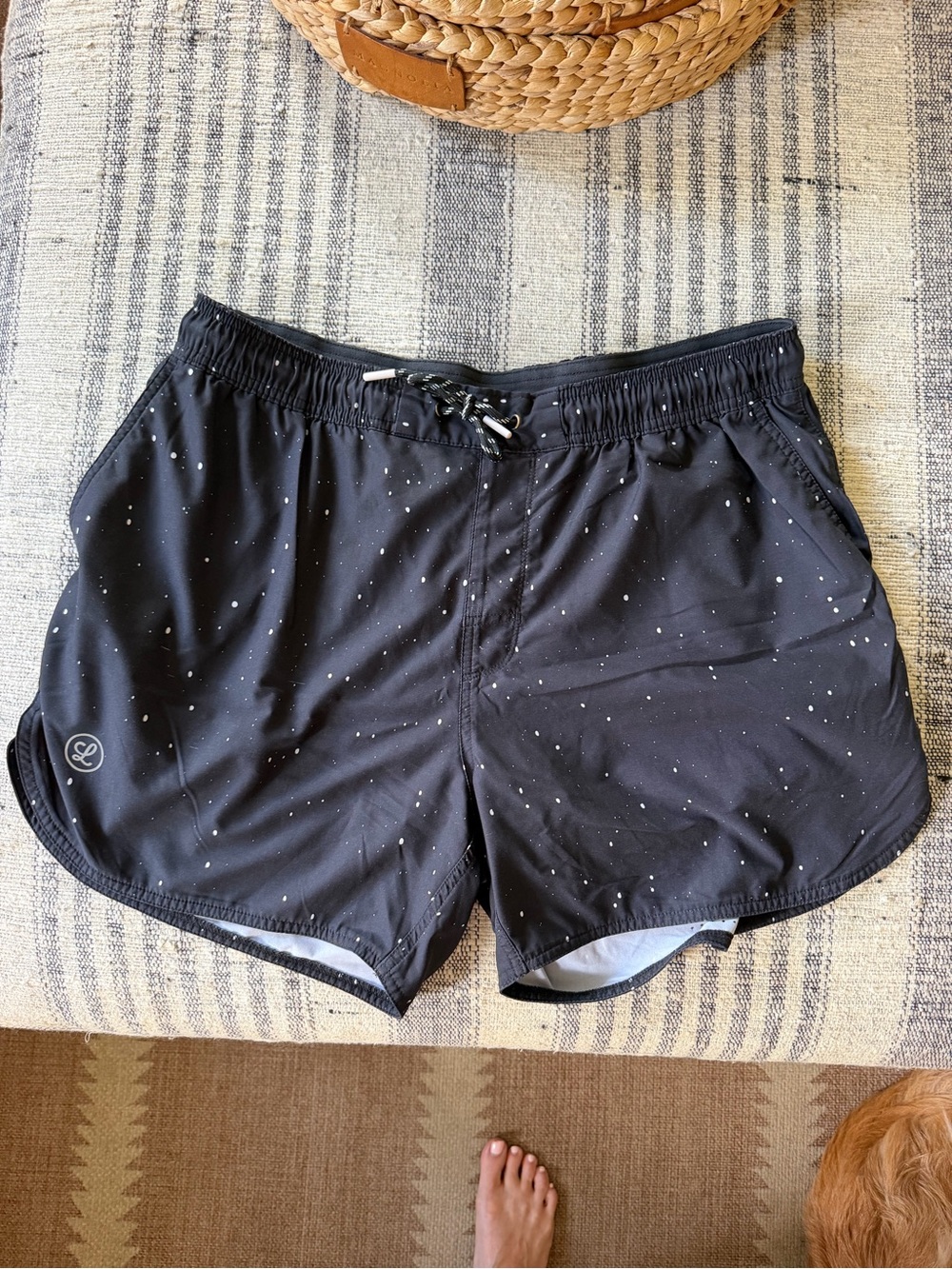Legends Men's Black Speckled Athletic Shorts